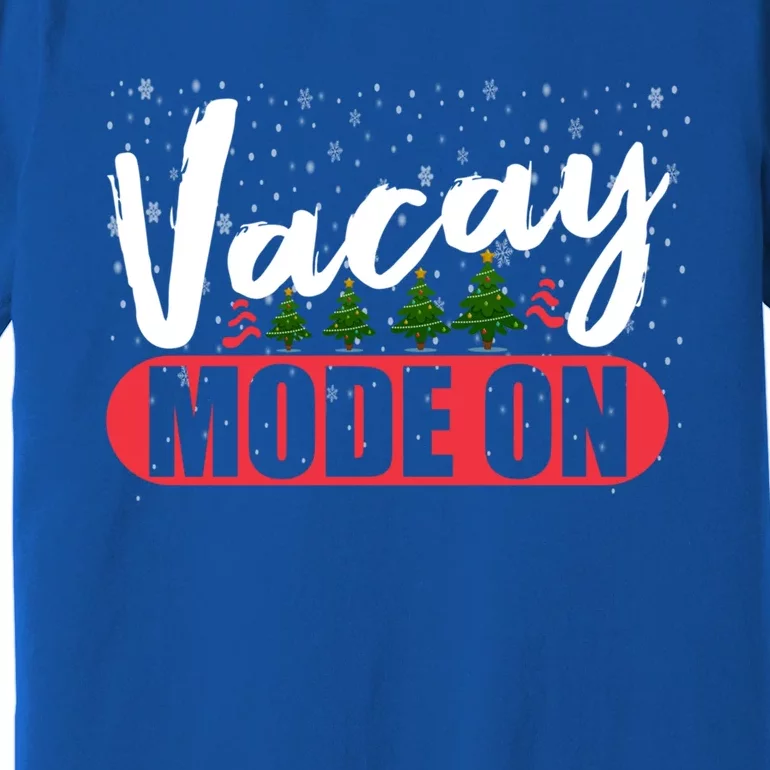 Vacay Mode On Xmas Break Math Preschool Teacher Christmas Cool Gift Premium T-Shirt