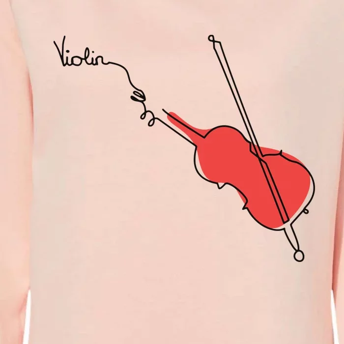 Violin Musician Orchestra Design OneLine Violin Womens California Wash Sweatshirt