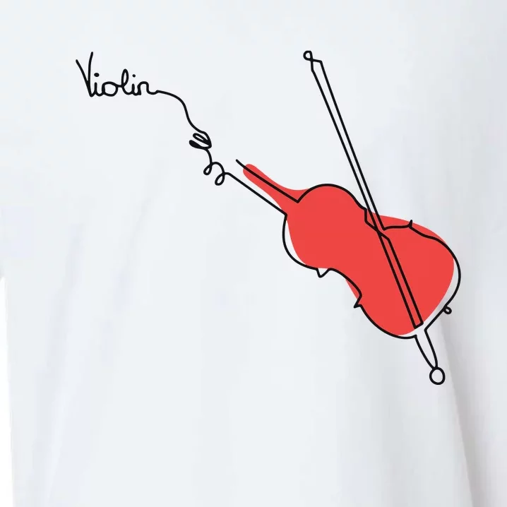 Violin Musician Orchestra Design OneLine Violin Sueded Cloud Jersey T-Shirt