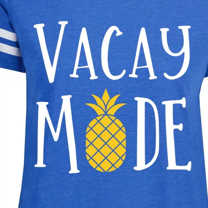 Vacay Mode Pineapple Summer Season Vibes Enza Ladies Jersey Football T-Shirt