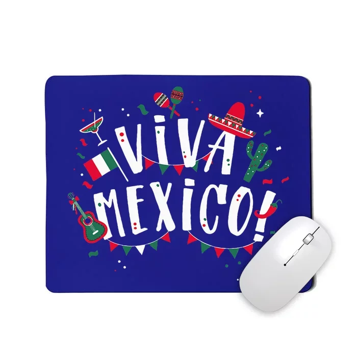 Viva Mexico Party Mexican Independence Flag Mousepad