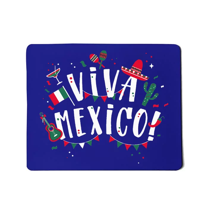 Viva Mexico Party Mexican Independence Flag Mousepad