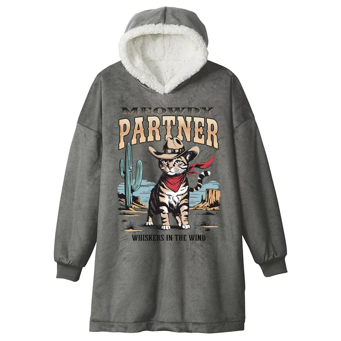 Vintage Meowdy Partner Cow Hooded Wearable Blanket