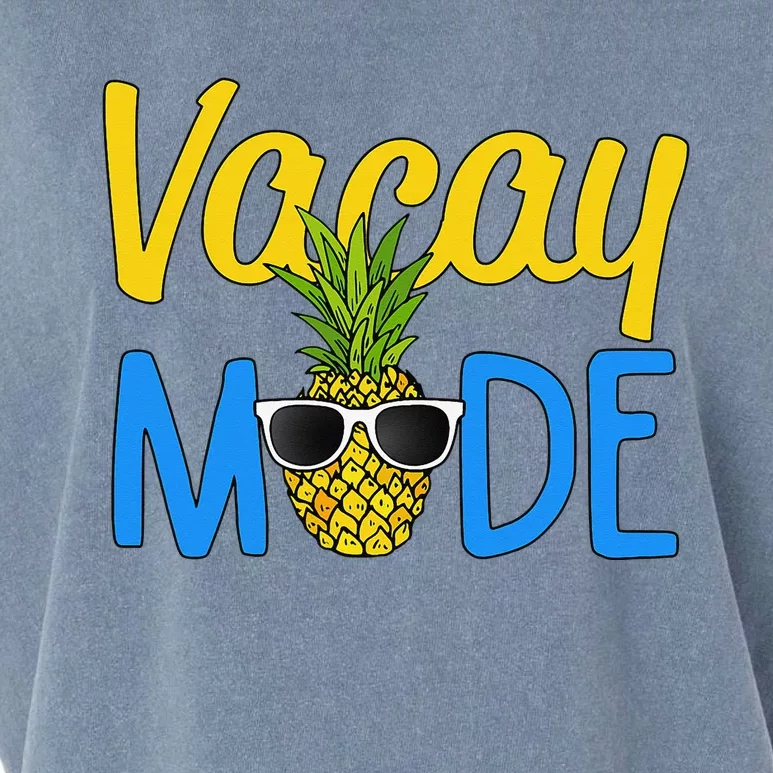 Vacay Mode Pineapple Funny Family Vacation Beach Gift Garment-Dyed Women's Muscle Tee