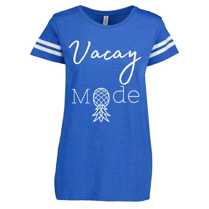 Vacay Mode Pineapple Funny Vacation Gift Enza Ladies Jersey Football T-Shirt