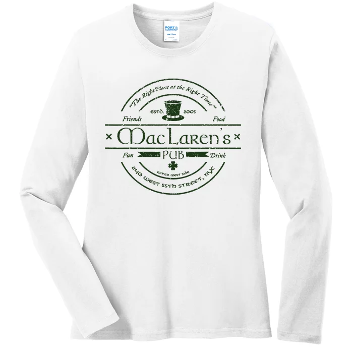 Vintage McclarenS Pub From How I Met Your Mother Ladies Long Sleeve Shirt