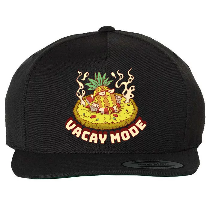 Vacay Mode Pineapple Gift Wool Snapback Cap