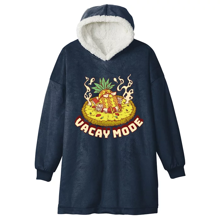 Vacay Mode Pineapple Gift Hooded Wearable Blanket