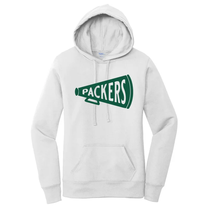 Vintage Megaphone Packers Women's Pullover Hoodie