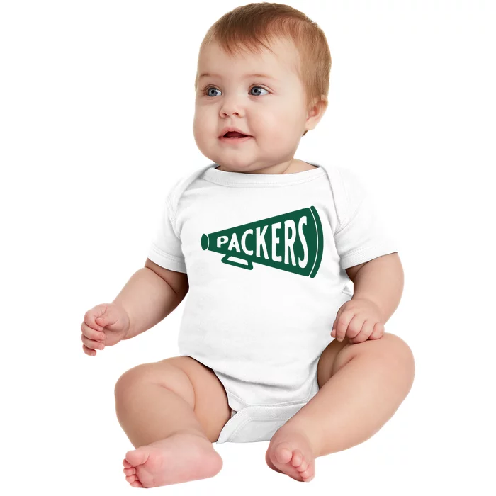 Vintage Megaphone Packers Baby Bodysuit