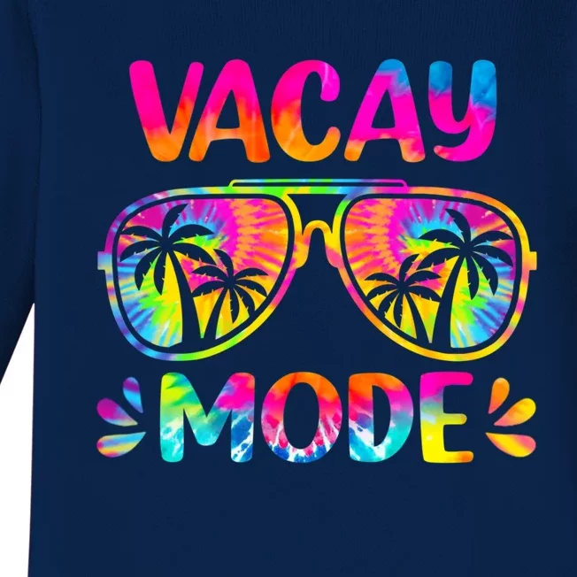 Vacay Mode Palm Tree Beach Vacation Summer Getaway Holiday Great Gift Baby Long Sleeve Bodysuit