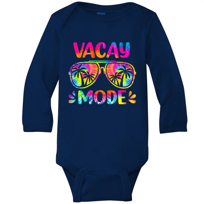 Vacay Mode Palm Tree Beach Vacation Summer Getaway Holiday Great Gift Baby Long Sleeve Bodysuit