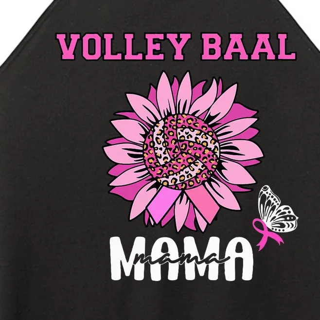 Volleyball Mom Pink Ribbon Breast Cancer Awareness Fighters Women’s Perfect Tri Rocker Tank