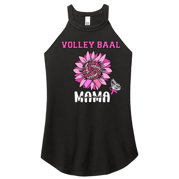 Volleyball Mom Pink Ribbon Breast Cancer Awareness Fighters Women’s Perfect Tri Rocker Tank