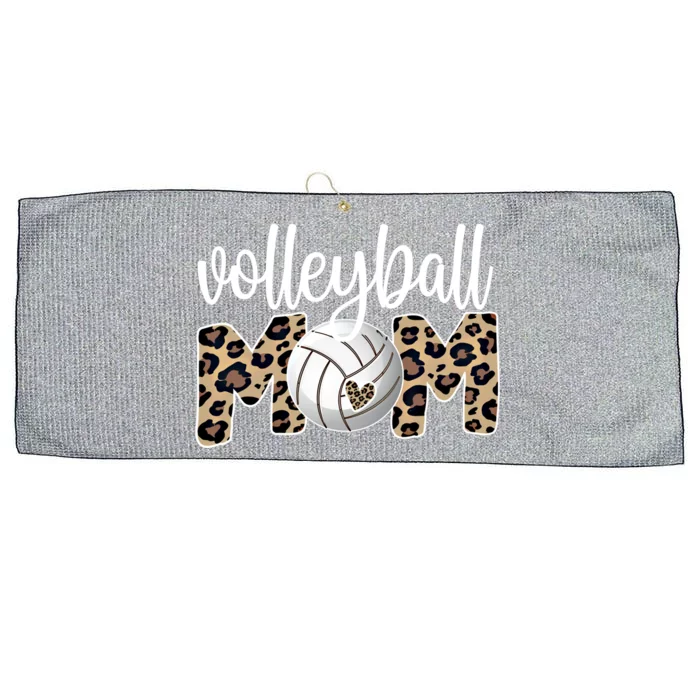 Volleyball Mom Proud Mother Of A Volleyball Player Mom Funny Gift Large Microfiber Waffle Golf Towel