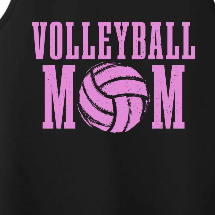 Volleyball Mom Proud Volleyball Daughter Fan Gift Performance Tank