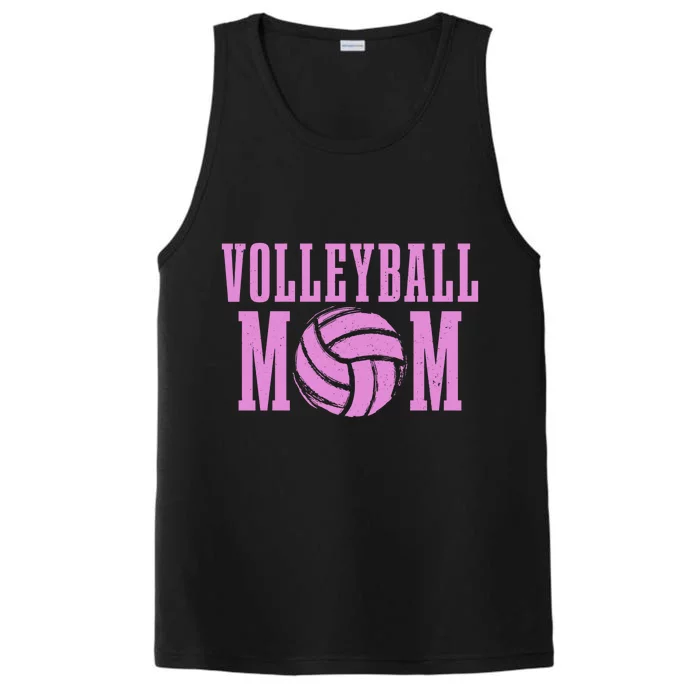 Volleyball Mom Proud Volleyball Daughter Fan Gift Performance Tank