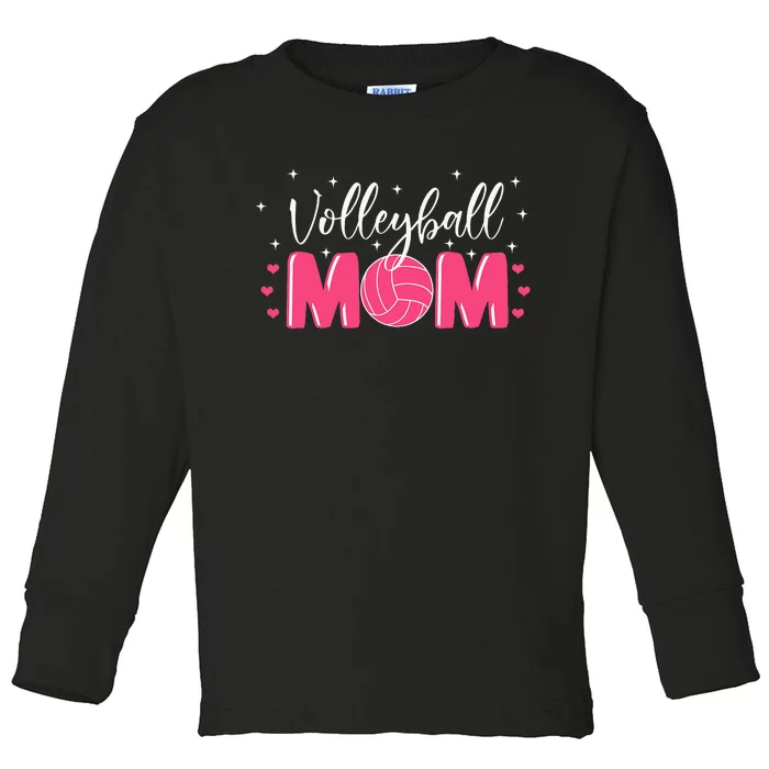 Volleyball Mom Player Mothers Day Mommy Toddler Long Sleeve Shirt