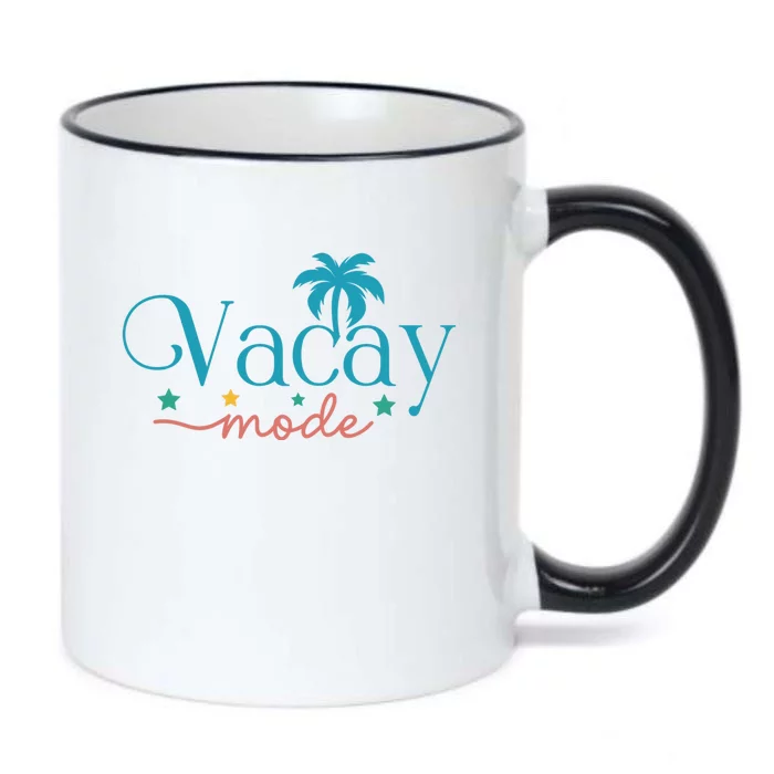 Vacay Mode Palm Tree Clipart Black Color Changing Mug