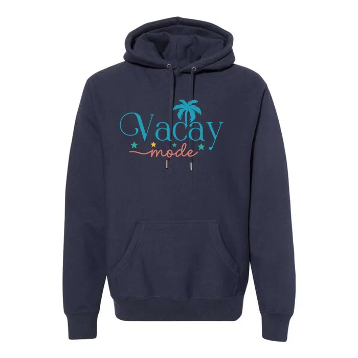 Vacay Mode Palm Tree Clipart Premium Hoodie