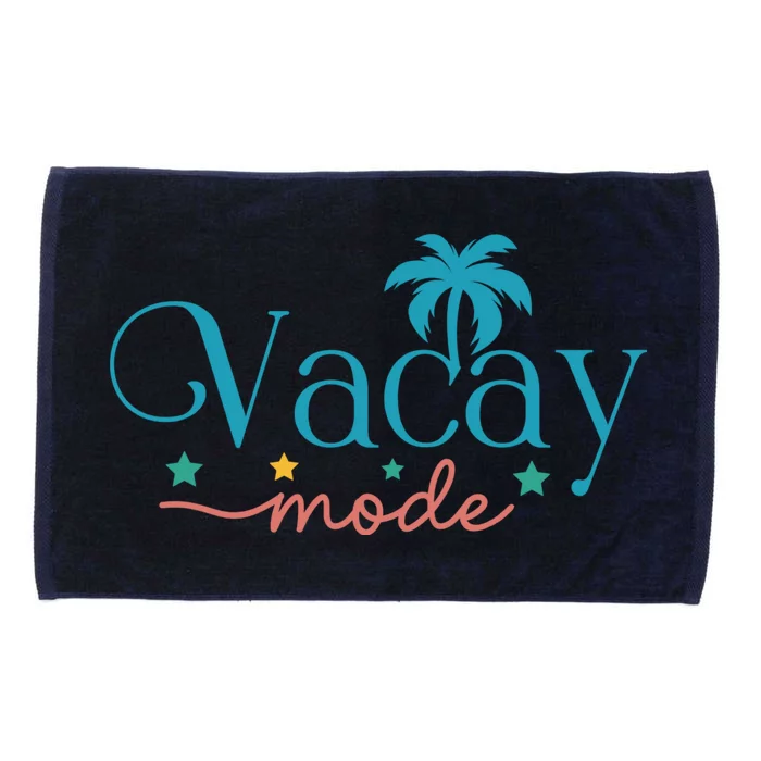 Vacay Mode Palm Tree Clipart Microfiber Hand Towel