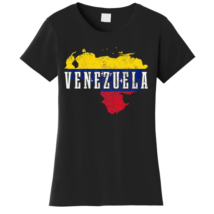 Venezuela Map Pride Venezuelan Flag Women's T-Shirt