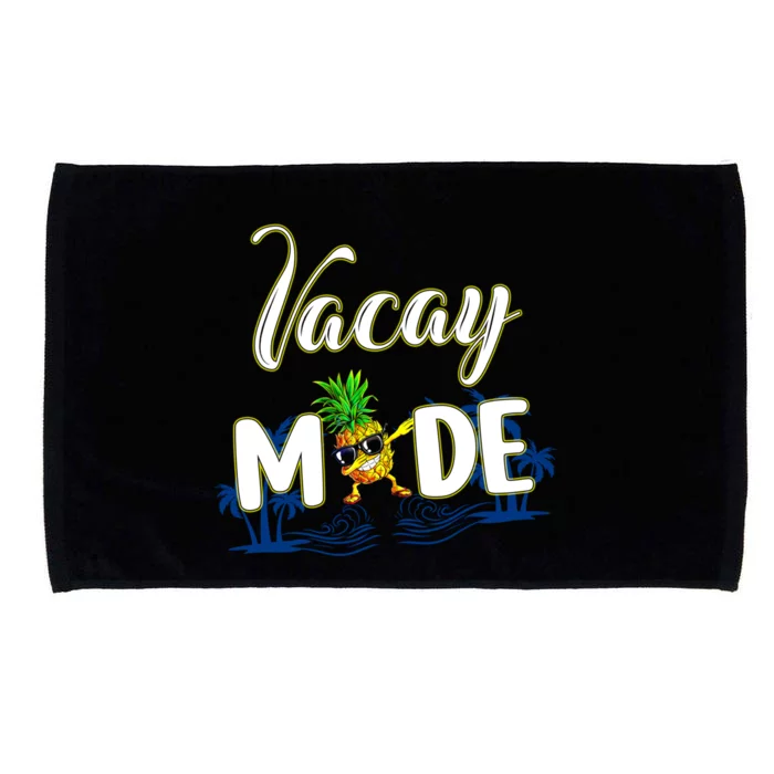 Vacay Mode Pineapple Sunglasses Funny Family Vacation Cute Gift Microfiber Hand Towel