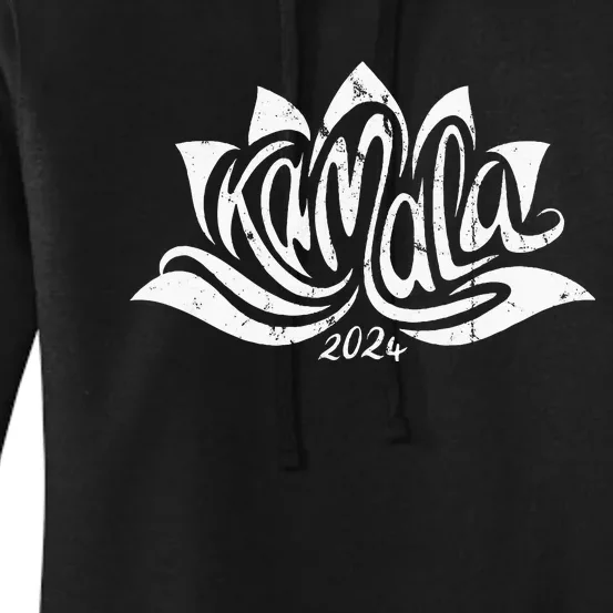 Vote Madam President Harris Kamala 2024 Lotus Flower Women's Pullover Hoodie