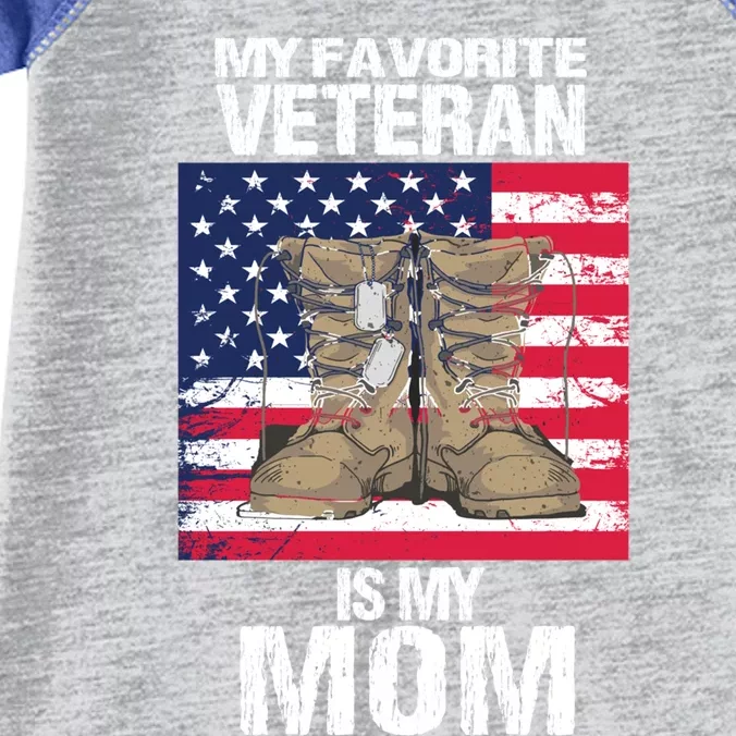 Veteran Mom Proud Son Veterans Day Us Veteran Mother Gift Infant Baby Jersey Bodysuit