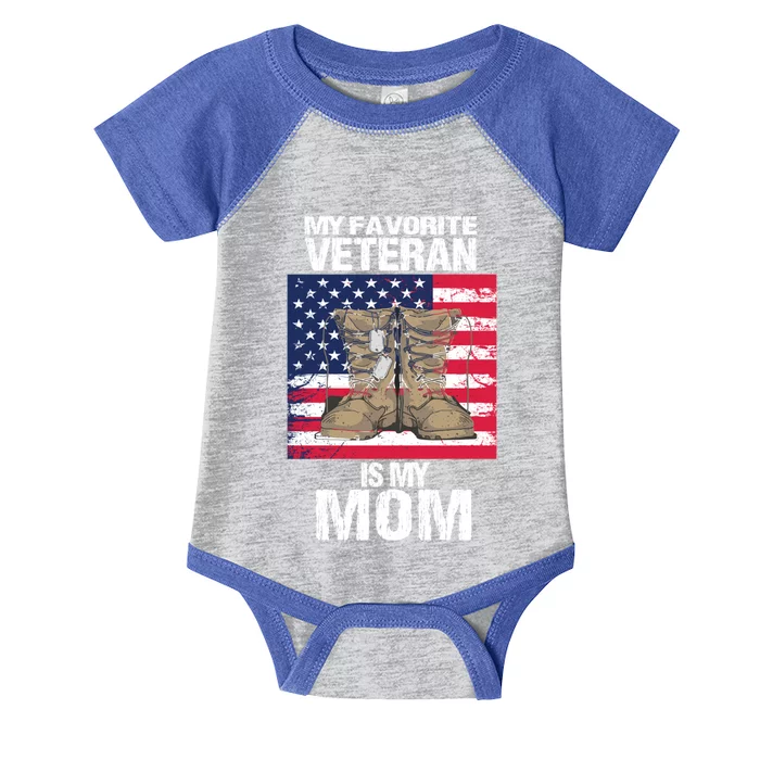 Veteran Mom Proud Son Veterans Day Us Veteran Mother Gift Infant Baby Jersey Bodysuit