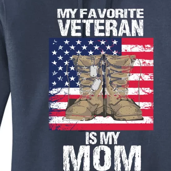 Veteran Mom Proud Son Veterans Day Us Veteran Mother Gift Women's Pullover Hoodie