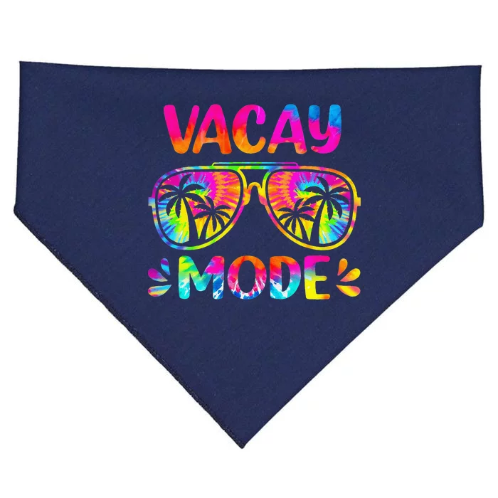 Vacay Mode Palm Tree Beach Vacation Summer Getaway Holiday USA-Made Doggie Bandana