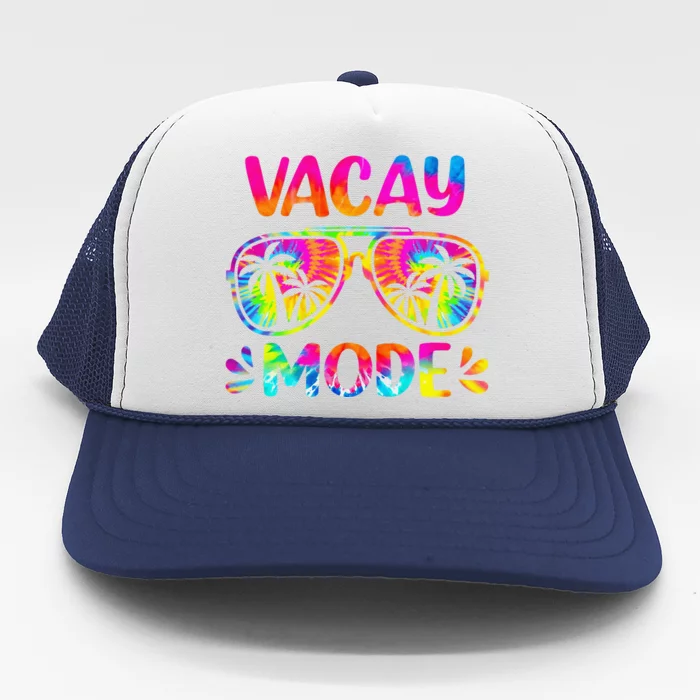 Vacay Mode Palm Tree Beach Vacation Summer Getaway Holiday Trucker Hat