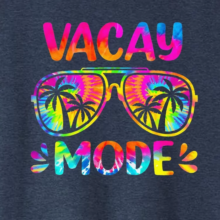 Vacay Mode Palm Tree Beach Vacation Summer Getaway Holiday Women's Crop Top Tee