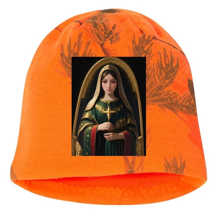 Virgin Mary Roman Catholic Christmas Vintage Kati - Camo Knit Beanie