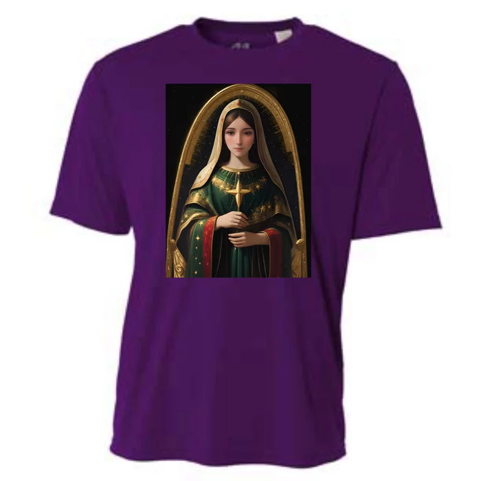 Virgin Mary Roman Catholic Christmas Vintage Cooling Performance Crew T-Shirt