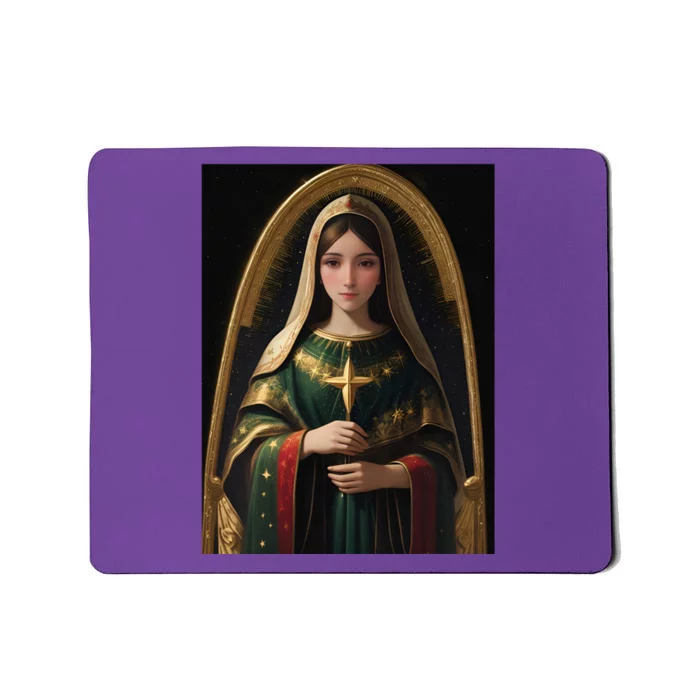 Virgin Mary Roman Catholic Christmas Vintage Mousepad