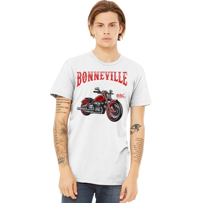 Vintage Motorcycle Racing Bonneville Salt Flats Biker Lover Premium T-Shirt