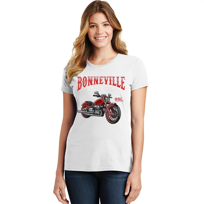 Vintage Motorcycle Racing Bonneville Salt Flats Biker Lover Women's T-Shirt