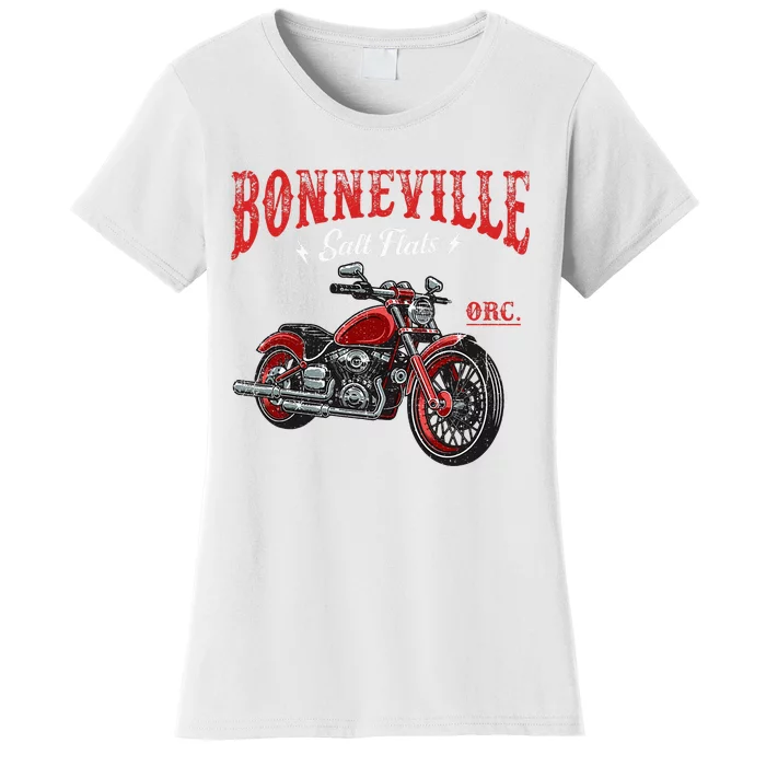 Vintage Motorcycle Racing Bonneville Salt Flats Biker Lover Women's T-Shirt