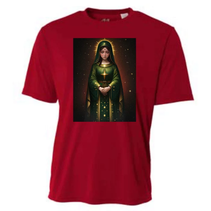 Virgin Mary Roman Catholic Christmas Vintage Cooling Performance Crew T-Shirt