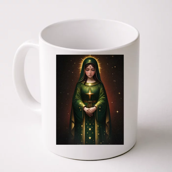 Virgin Mary Roman Catholic Christmas Vintage Front & Back Coffee Mug