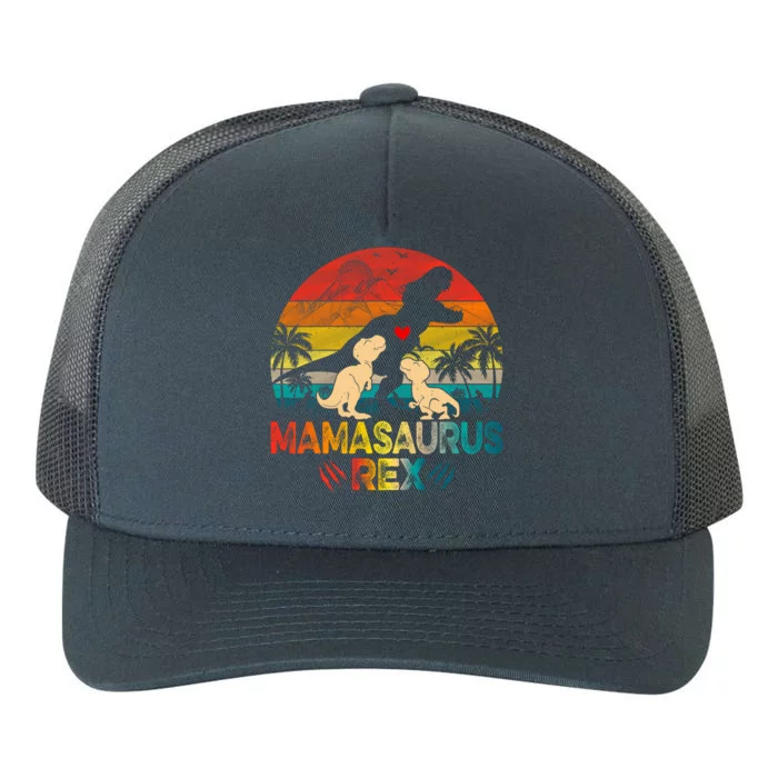 Vintage Mamasaurus Rex Dinosaur Heart MotherS Day Gift Yupoong Adult 5-Panel Trucker Hat