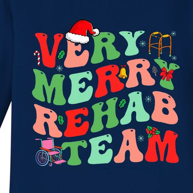 Very Merry Rehab Team Baby Long Sleeve Bodysuit