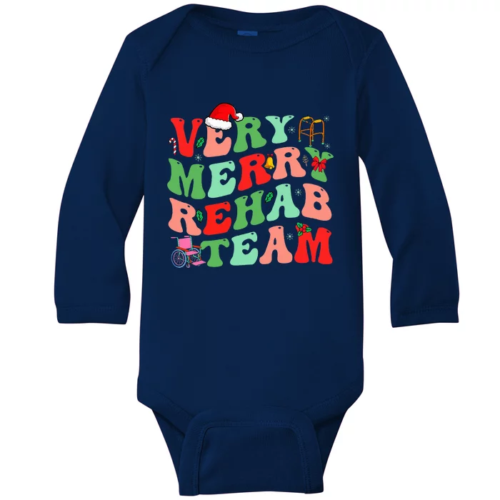 Very Merry Rehab Team Baby Long Sleeve Bodysuit