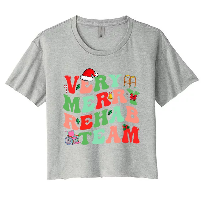 Very Merry Rehab Team Women's Crop Top Tee