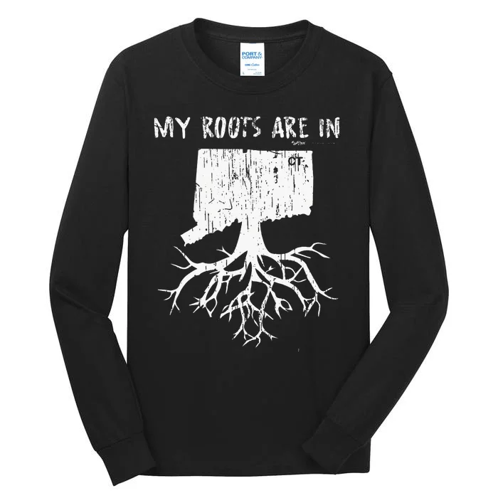 Vintage My Roots Are In Connecticut State Tall Long Sleeve T-Shirt