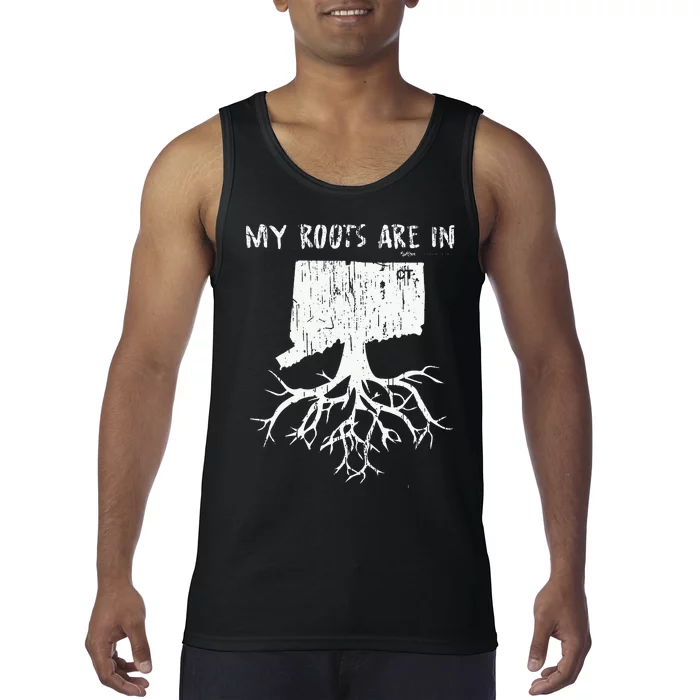 Vintage My Roots Are In Connecticut State Tank Top