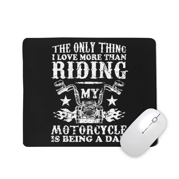 Vintage Motorcycle Rider Biker Dad Mousepad