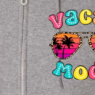 Vacay Mode Summer Vibes Sunglasses Retro Cute Girl Full Zip Hoodie